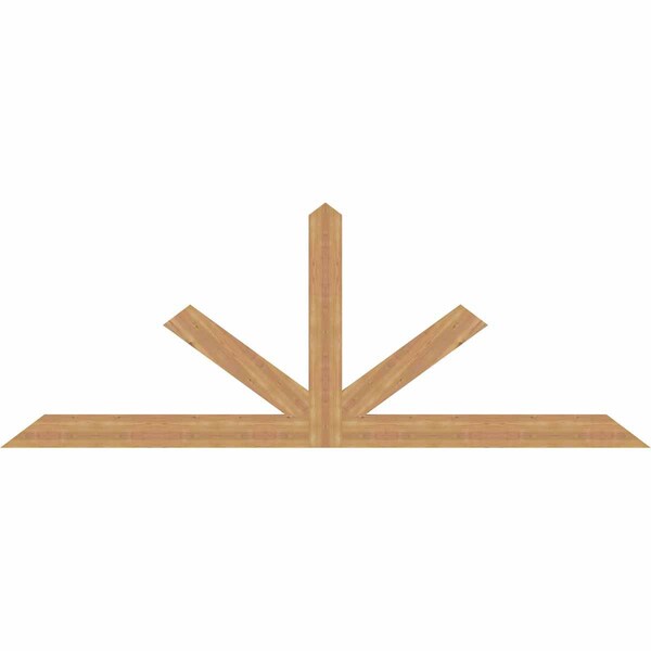 Ekena Millwork Saratoga Timber Gable Bracket, Western Red Cedar, 108"W x 40"H x 1 1/2"D x 5 1/2"F, 9/12 Pitch GBW108X40X0206SAR00SWR - main